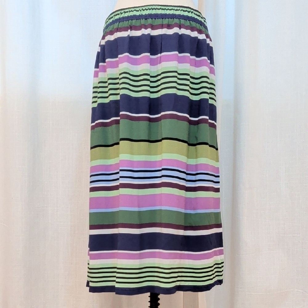 Maxi Midi Skirt - Blues, Purples & Greens - LOFT - Picture 3 of 7